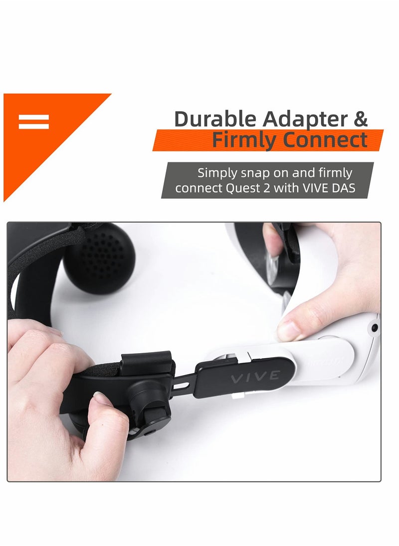 Generic - Deluxe Audio Strap Adapter Kit for Oculus Quest 2, HTC Vive (V2) & FrankenQuest 2 - Smartly Connected VR Headset Strap for Enhanced Comfort and Experience. - Image 1