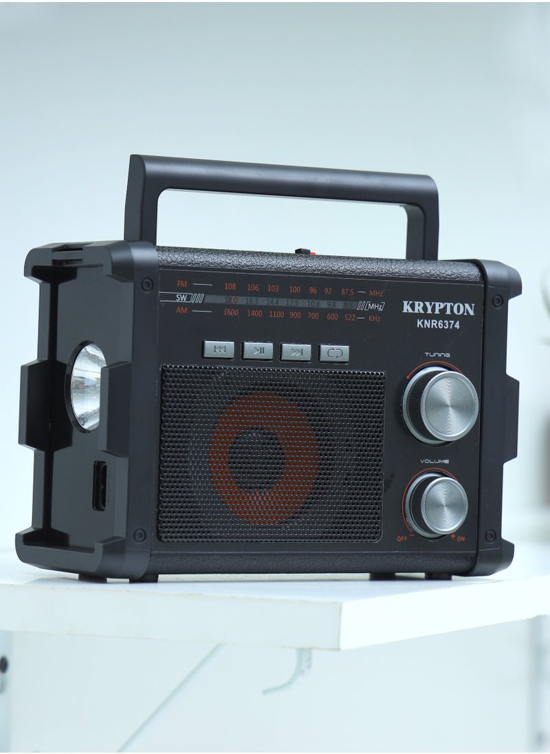 KRYPTON - Portable Rechargeable Multifunction Radio, KNR6374 - Image 1