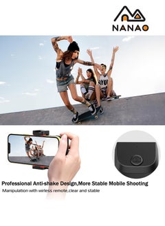 NANAO PH-10 Ungraded Smartphone Camera Shutter Handle Grip w Detachable Wireless Bluetooth Remote Control,Three-Gear Adjustable Fill Light for iPhone Samsung Google OnePlus Phones Video/Photo Shooting  - Image 3