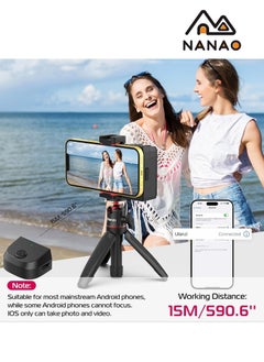 NANAO PH-10 Ungraded Smartphone Camera Shutter Handle Grip w Detachable Wireless Bluetooth Remote Control,Three-Gear Adjustable Fill Light for iPhone Samsung Google OnePlus Phones Video/Photo Shooting  - Image 5