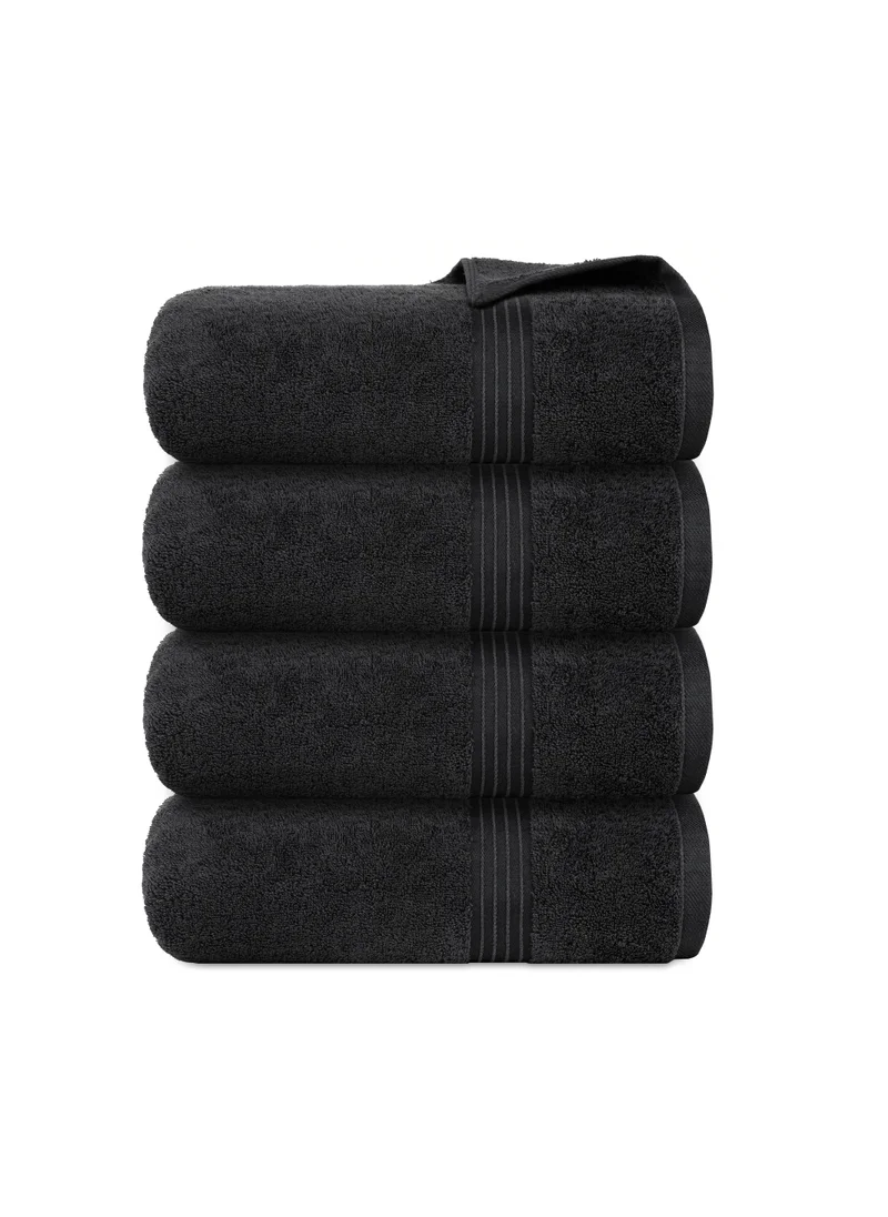 Bliss Casa Bliss Casa 4-Piece Bath Towels, 100% Combed Cotton 550 GSM Superior Quality, Quick Dry Highly Absorbent Thick Soft Hotel Towles for Bath And Spa Bathroom Towel Set 70x140cm