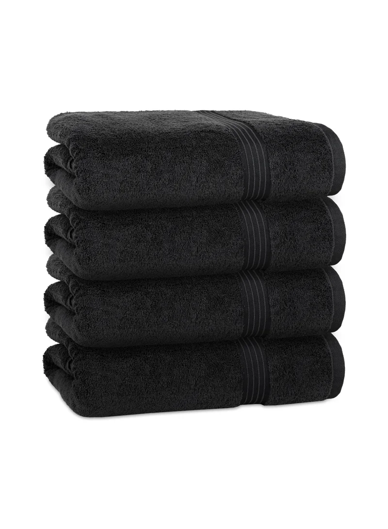 Bliss Casa Bliss Casa 4-Piece Bath Towels, 100% Combed Cotton 550 GSM Superior Quality, Quick Dry Highly Absorbent Thick Soft Hotel Towles for Bath And Spa Bathroom Towel Set 70x140cm