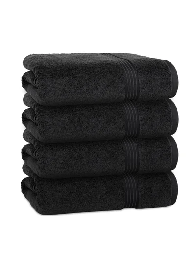 Bliss Casa Bliss Casa 4-Piece Bath Towels, 100% Combed Cotton 550 GSM Superior Quality, Quick Dry Highly Absorbent Thick Soft Hotel Towles for Bath And Spa Bathroom Towel Set 70x140cm