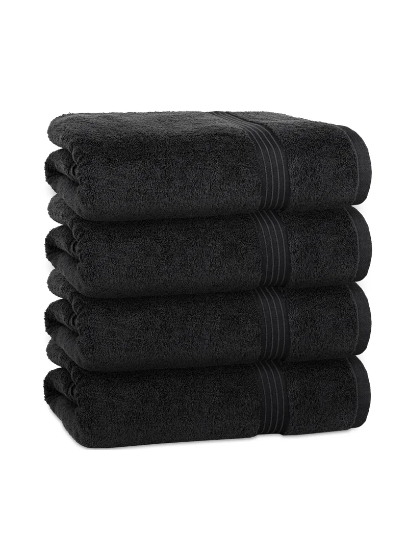 Bliss Casa Bliss Casa 4-Piece Bath Towels, 100% Combed Cotton 550 GSM Superior Quality, Quick Dry Highly Absorbent Thick Soft Hotel Towles for Bath And Spa Bathroom Towel Set 70x140cm