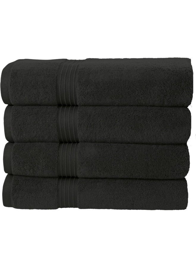 Bliss Casa Bliss Casa 4-Piece Bath Towels, 100% Combed Cotton 550 GSM Superior Quality, Quick Dry Highly Absorbent Thick Soft Hotel Towles for Bath And Spa Bathroom Towel Set 70x140cm  - Image 3