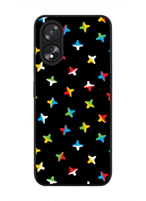 Rugged Black Edge case for Oppo A18 / Oppo A38, Slim fit Soft Case Flexible Rubber Edges Anti Drop TPU Gel Thin Cover - Twofaced Ex's
