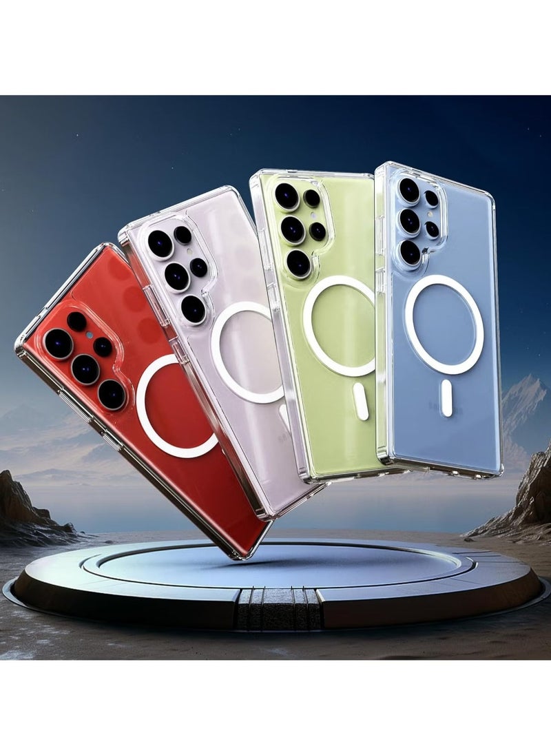 JAJEEK Samsung Galaxy S25 Ultra Magnetic Clear Hard Back Case – Shockproof TPU Frame Edge Bumper, Slim Transparent Protective Case for Samsung Galaxy S25 Ultra, Durable & Lightweight Design - Image 2