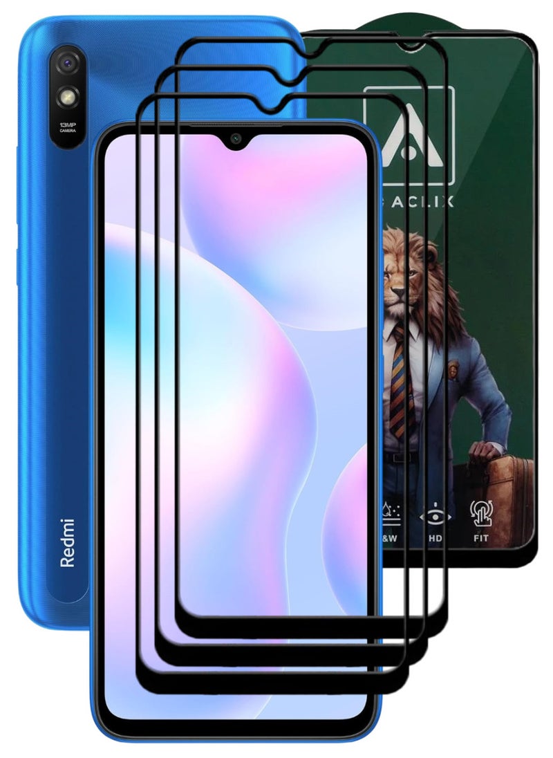ACLIX 3 Pieces Antistatic ESD Dustproof Premium Quality High Definition Tempered Glass Screen Protector Designed For Xiaomi Redmi 9A - Image 1
