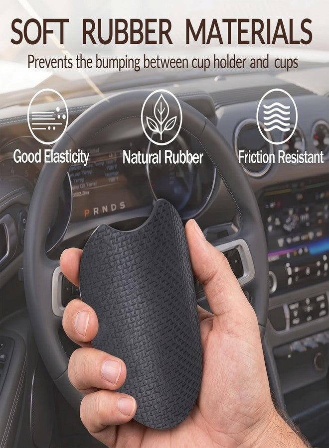 DoYoMo 2PCS Letter K Car Cup Holder Coasters,Simple Initial Car Coasters Cars Accessories Interior Decor Universal Neoprene 2.75" Anti-Slip Rubber Mat with Finger Slot,Monogram Gifts for Women, Men, Driver - Image 5