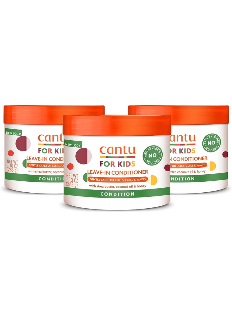 Cantu For Kids Leave-In Conditioner 283g – Gentle Care for Curls Coils & Waves with Shea Butter Coconut Oil & Honey - Image 2