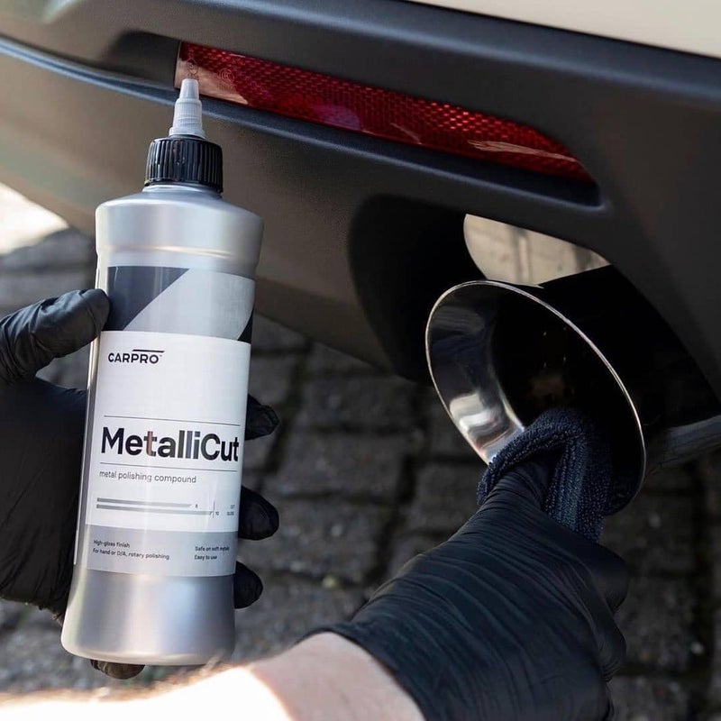 CarPro Metallicut Metal Polish Compound - Chrome, Exhaust Tips, Aluminum Wheels, Bumpers & Metal Trim - Diamond Abrasive Powders that Finish to an Extreme Gloss - 150mL (5oz) - Image 4