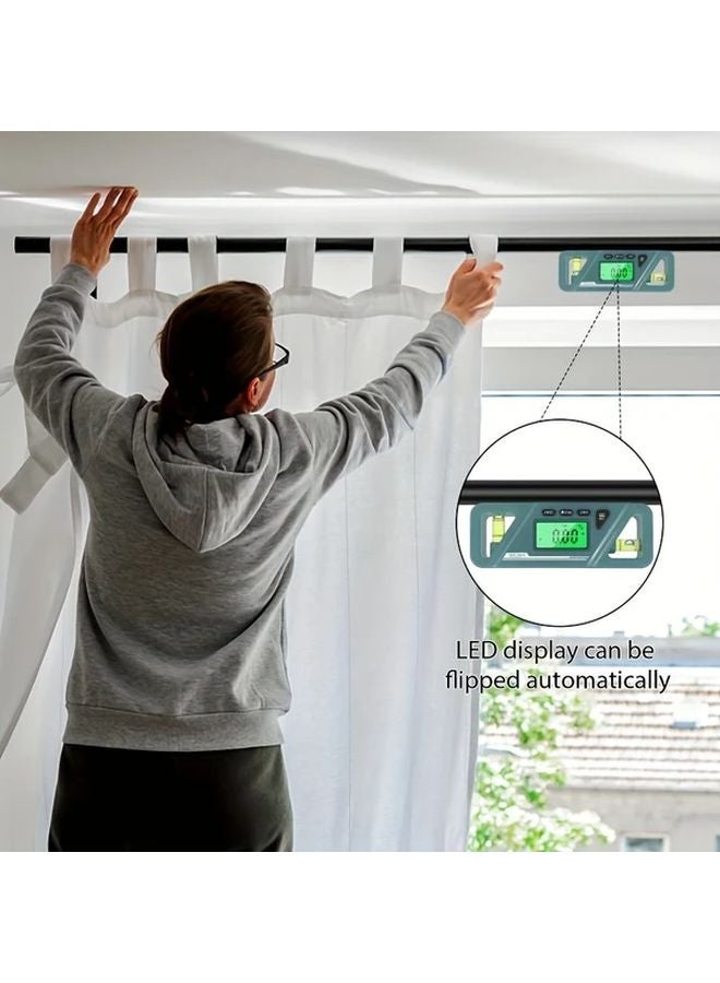 مقياس الزاوية الرقمي ABS مع جنيومغناطيسي وشاشة LCD مضاءة وتحويل الميل - Image 5