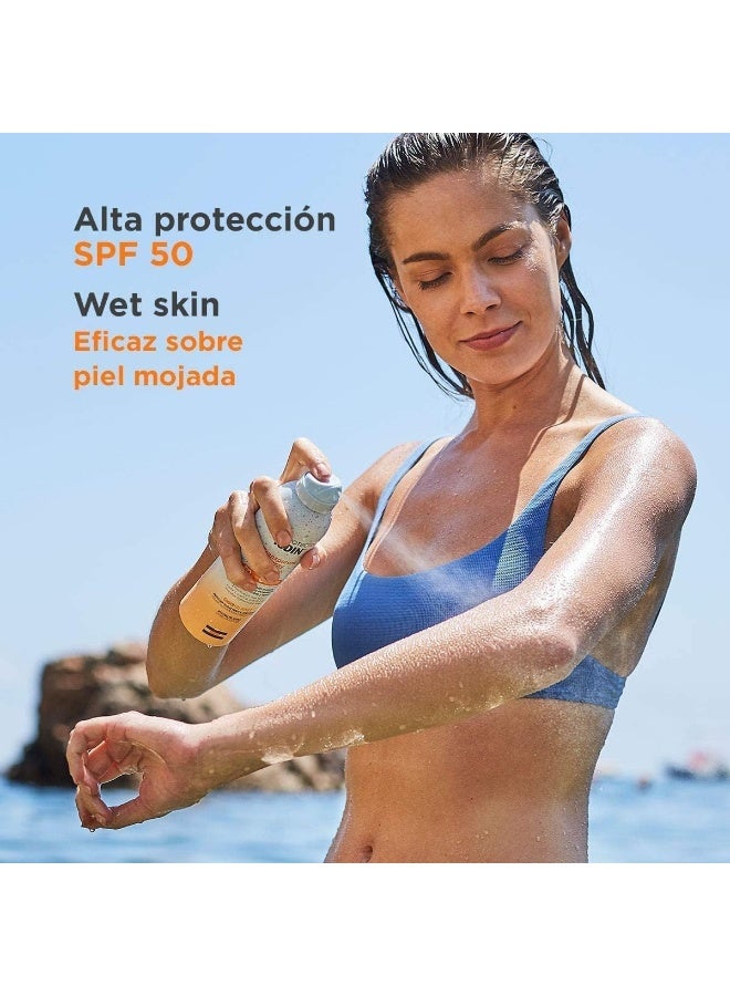 Isdin Fotoprotector Transparent Spray Spf 50 (250Ml) | Wet Skin Sunscreen | Effective On Wet Skin | Instant Cooling And Drying Spray - Image 3