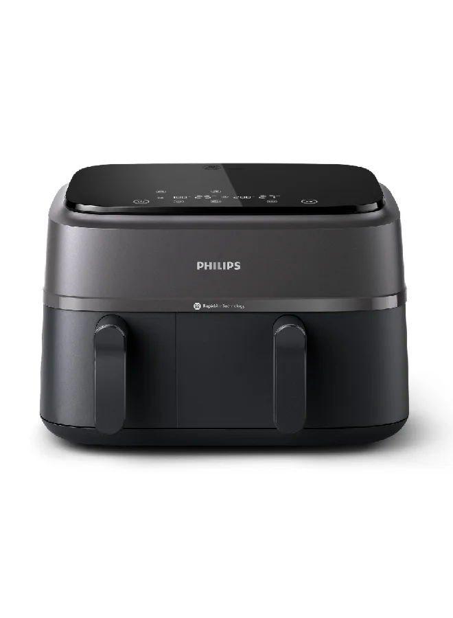 Philips 2750W 3000 Series Dual Basket Airfryer Black 9 L NA350/09