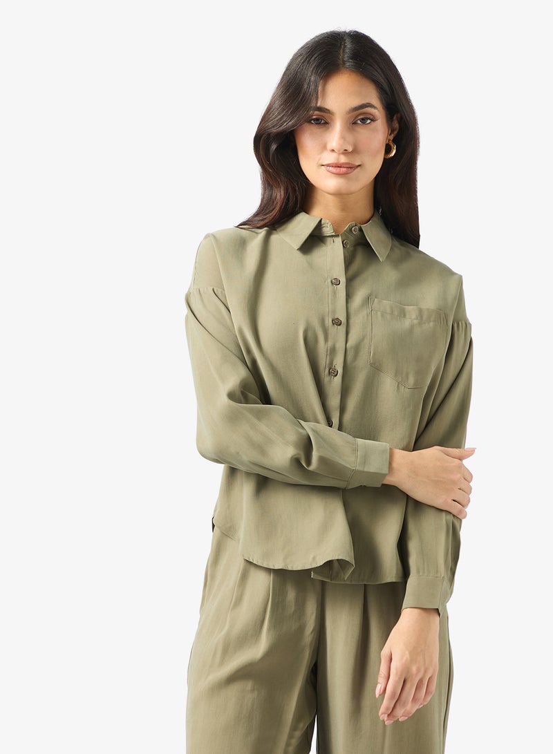 فيرو مودا قميص بأزرار بقصة عادية - Image 1