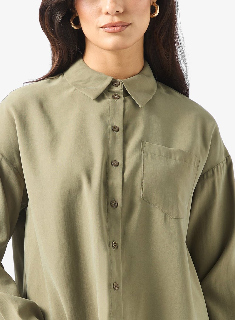 فيرو مودا قميص بأزرار بقصة عادية - Image 3