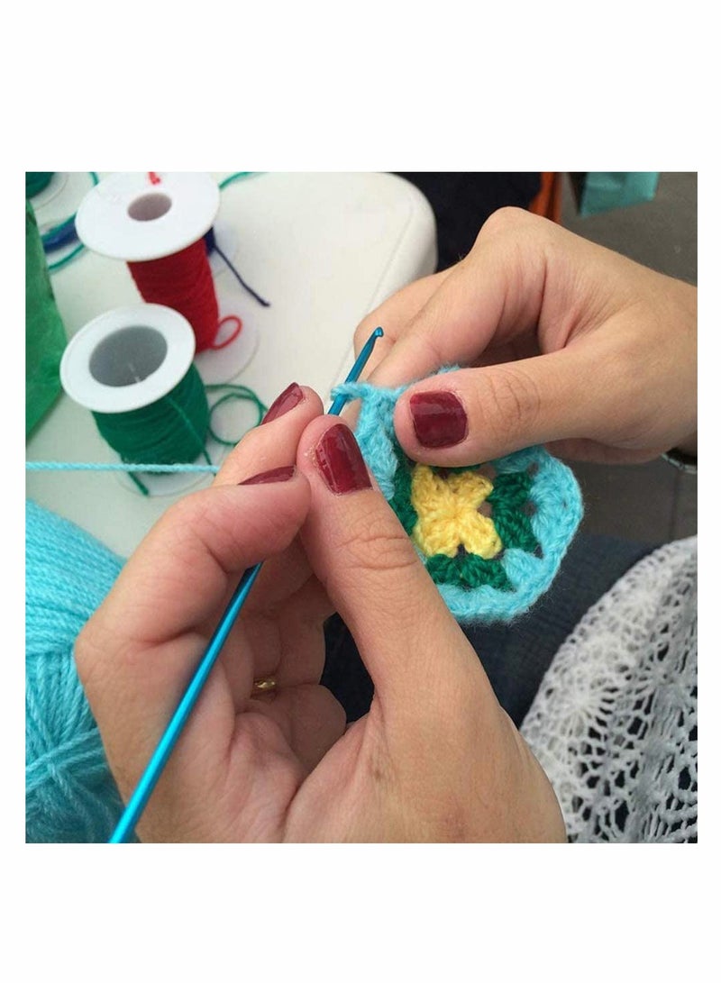 KASTWAVE 23 PCS Crochet Hook Set,  11 Tunisian Afghan Aluminum Knitting Needles Set (2mm to 8mm), 12 Bead Carbonized Bamboo Needle Hook, Sweater Needle Crochet Kits for Beginners - Image 4