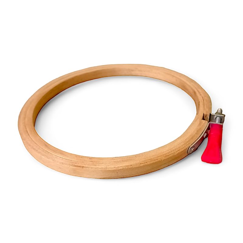 ADW CRAFT'S 6 INCH Embroidery Wooden Hoop(3 PLY, Pack of 1),Wooden Hoop Ring for Embroidery Kit,Wooden Embroidery Hoop Ring Frame,Wooden Frames for Craft Hoop Frame,Mini Wooden Hoop,Hand Embroidery Frame Wooden  - Image 1