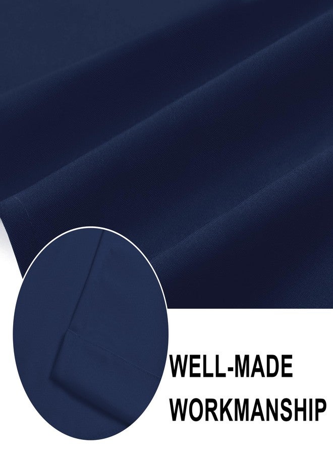 DWCN Curtain Valance for Kitchen Bathroom-Solid Short Topper Energy Efficient Rod Pocket Curtain for Window, 1 Panel,42 X 18 Inch,Navy Blue - Image 5