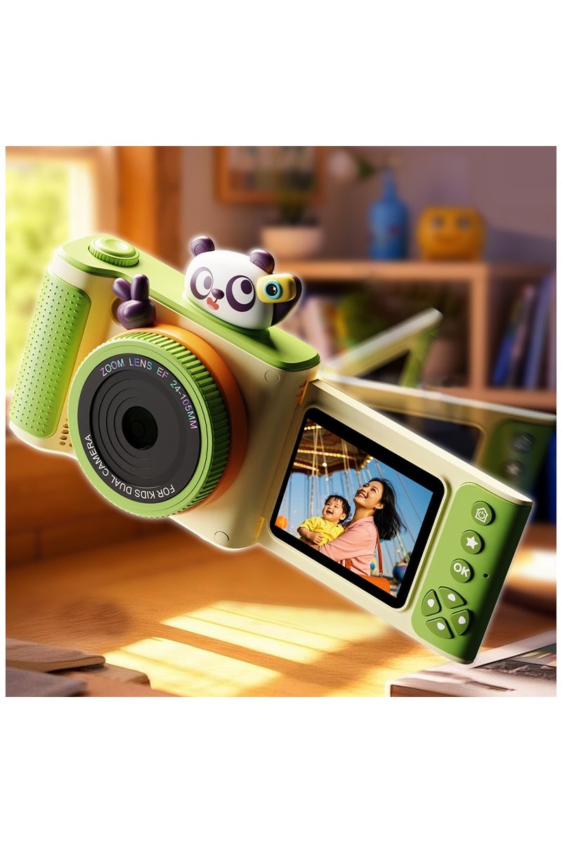 BlueFire Kids Camera S6 with 180° Flip Screen, Zoom In & Out, Built-in Flash, 32GB Memory Card, HD Video and Photo, Durable Silicone Design, Timer and Album Playback – Creative Gift for Boys and Girls - Image 3