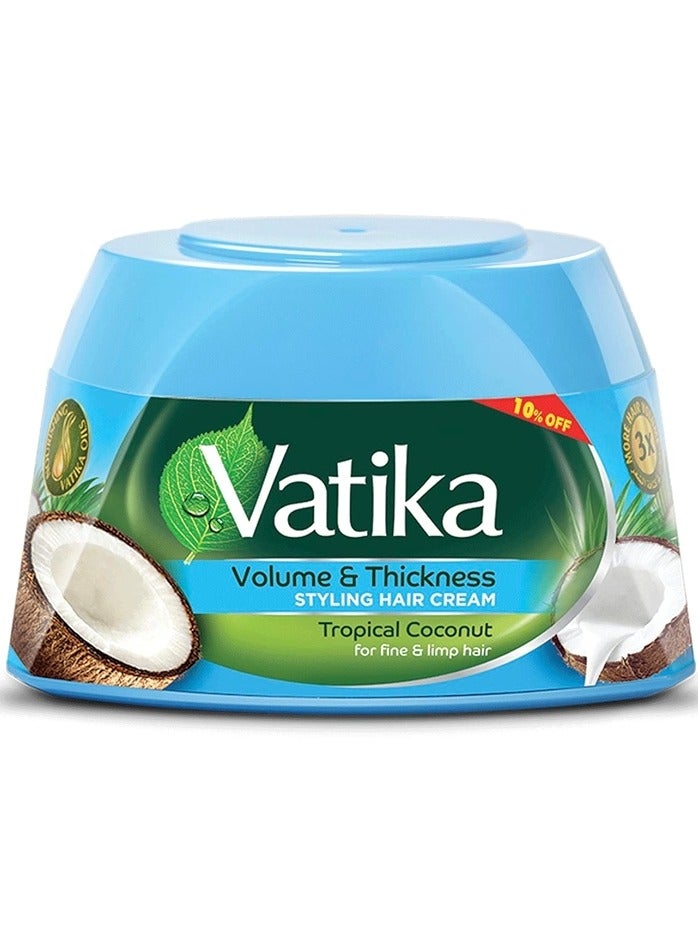 كريم تصفيف الشعر فاتيكا ناتشورالز بجوز الهند الاستوائي (190 مل) + خصم 10% | يُعزز كثافة الشعر وكثافته | زيوت فاتيكا المغذية | للشعر الخفيف والضعيف