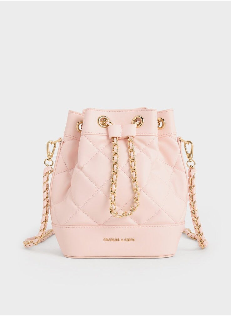 Charles & Keith Julia Quilted Two-Way Bucket Bag  - Image 1
