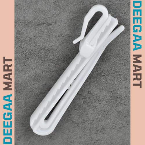 DEEGAA MART 24 PCS Adjustable Plastic Pinch Pleat Curtain Hooks, Ratchet System Pin Hooks for Pinch Pleated Drapery, 85mm Plastic Adjust Hooks for Curtains and Drapes - Image 2