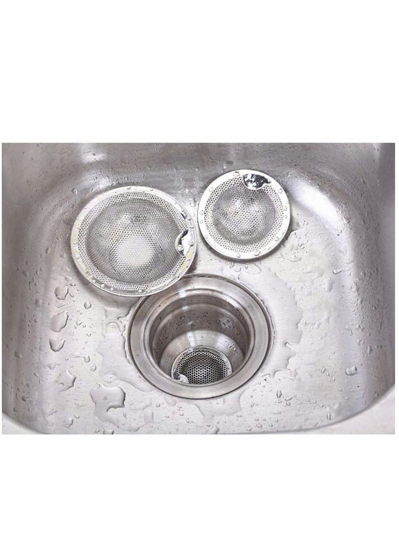 Y&D 2 Pcs Kitchen Sink Strainers, Stainless Steel Anti-Clogging Mesh Drainer Kithen Drain Filter Basket-Silver  - Image 4
