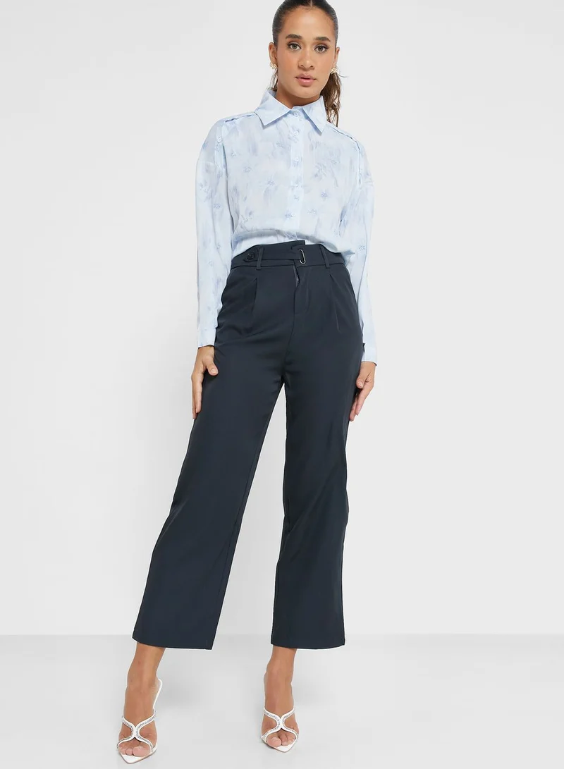 ELLA Printed Button Down Top