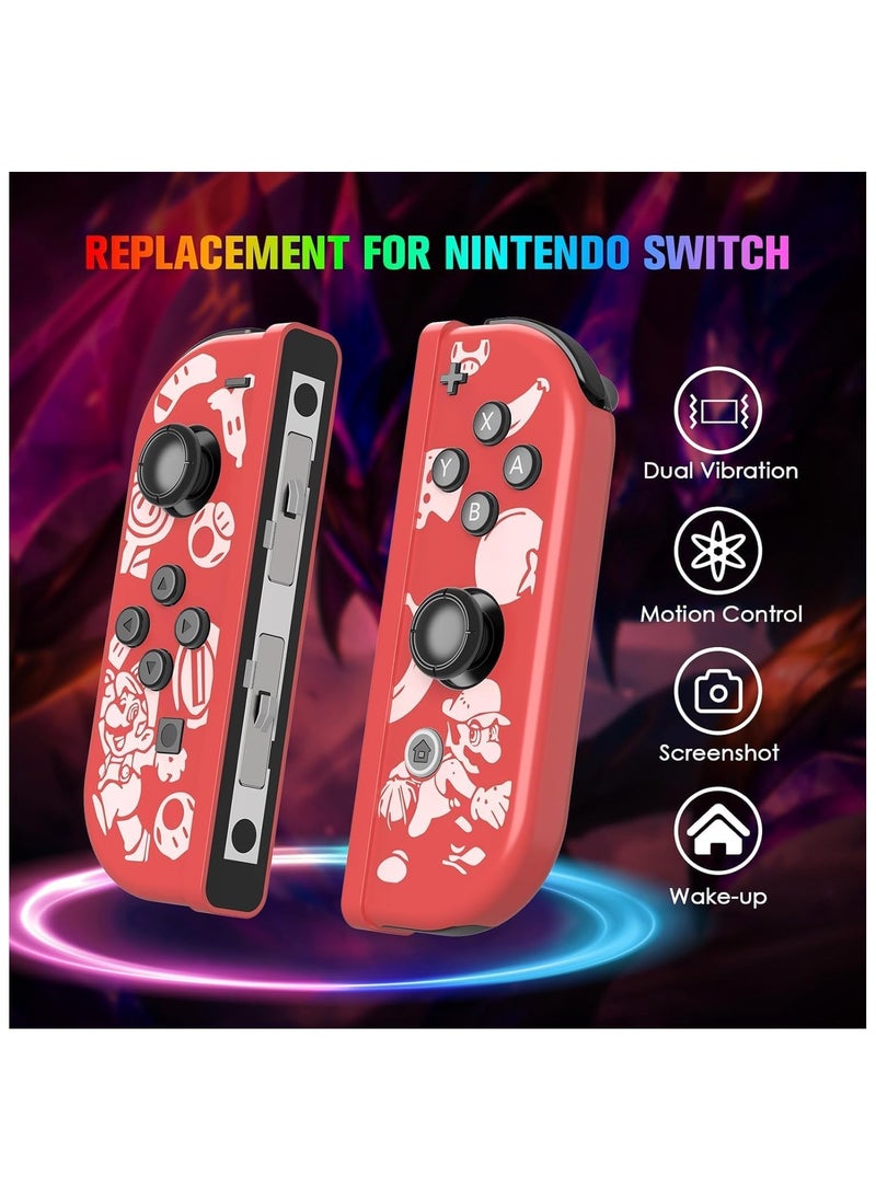 Generic - Wireless Controller for Nintendo Switch, L/R Controllers Replacement Compatible with Nintendo Switch/Lite/OLED, Joystick with Wake-up/Screenshot/Dual Vibration/Motion Control Function - Image 1