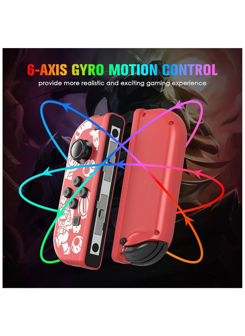 Generic - Wireless Controller for Nintendo Switch, L/R Controllers Replacement Compatible with Nintendo Switch/Lite/OLED, Joystick with Wake-up/Screenshot/Dual Vibration/Motion Control Function - Image 1