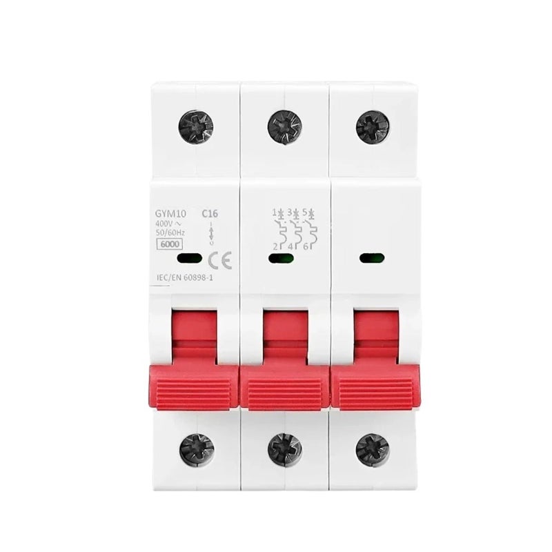 قاطع الدائرة المصغر MCB 40A 6KA 220V 400V 3 أقطاب نطاق 6A 63A GYM10 - Image 3