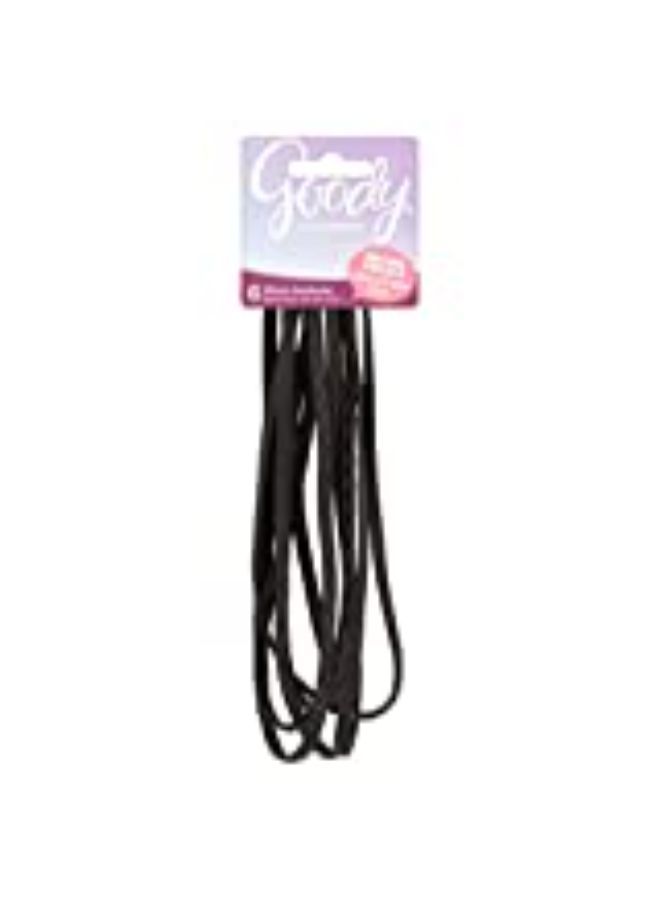 Goody Slide-Proof Headbands, Black, 6 Count - Image 3