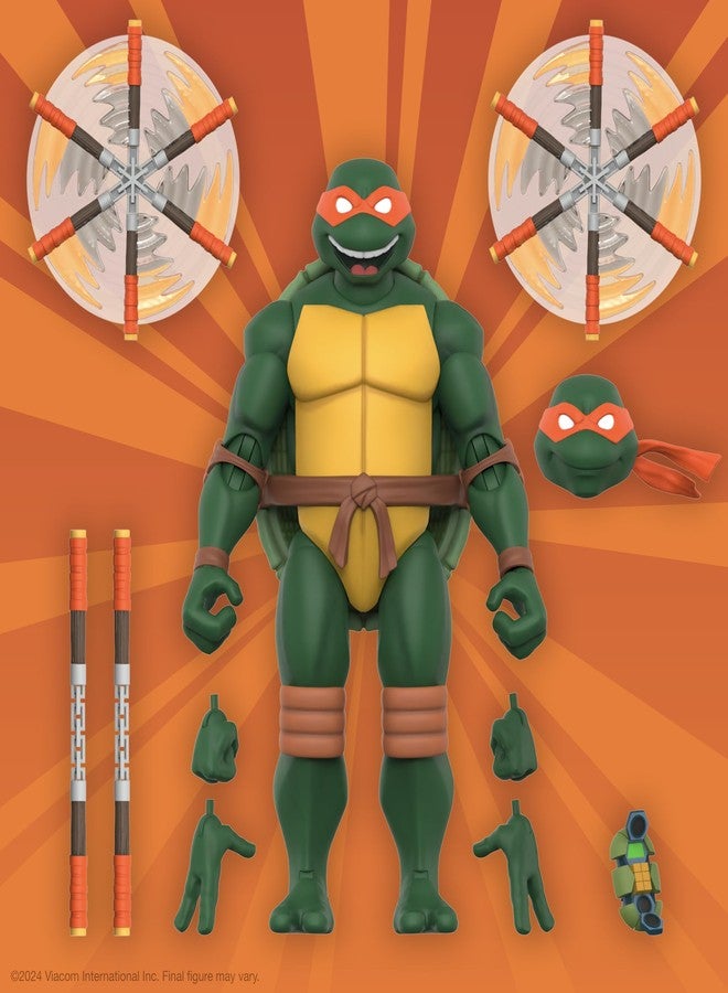 Super7 Teenage Mutant Ninja Turtles ULTIMATES! Wave 12 - Michelangelo Action Figure - Image 4