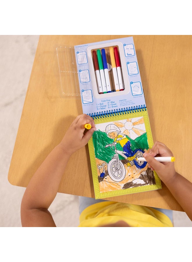 Melissa & Doug On-the-Go Color By Numbers Coloring Pad – 12 Pages + 6 Markers - Image 2