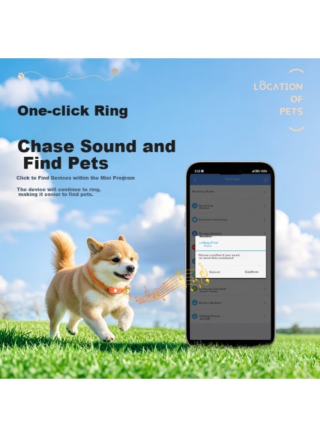 WITGOER Witgoer Pet Gps Locator Tracker Mini Anti-Lost Device Cat Dog Positioning Collar Neck Ring Waterproof Anti-Disassembly Tracking Artifact - Image 5