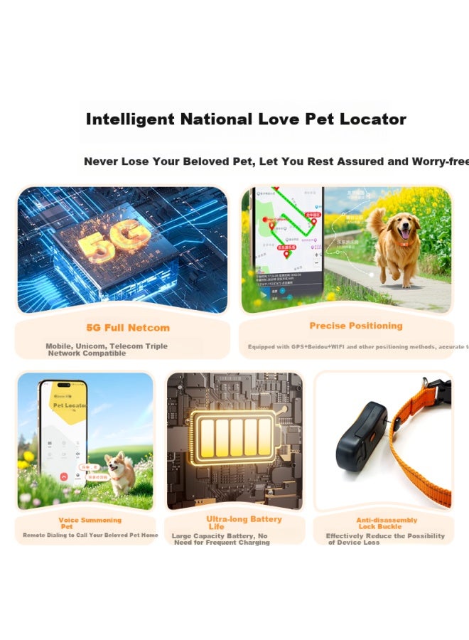 WITGOER Witgoer Pet Gps Locator Tracker Mini Anti-Lost Device Cat Dog Positioning Collar Neck Ring Waterproof Anti-Disassembly Tracking Artifact - Image 2
