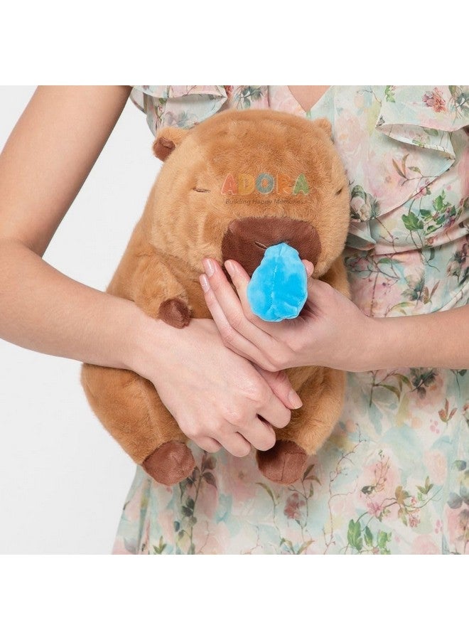 ADORA Capybara Soft Plush Toy -Small Size 25 cm Cute and Cuddly Brown Plush Stuffed Animal for Babies, Kids Lovable Fluffy Capybara Plushies Realistic Design Stuffed Doll Snot-Pulling Fun for Kids - Image 2