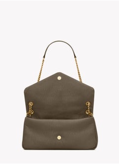 Yves Saint Laurent Crossbody Bag – Women's Medium CALYPSO Grained Leather Flap Bag, Light Musk Color, Stylish Small Square YSL Handbag  - Image 5