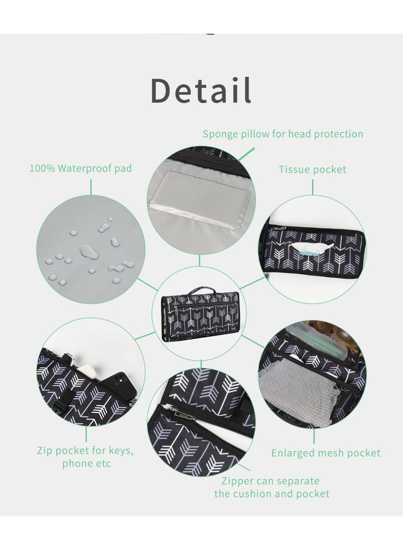 insular Baby Portable Diaper Changing Pad, Baby Diaper Changer Travel Bag with Wipes Pocket, Smart Design Portable Changing Mat, Infant Travel Station Kit, Gift for Newborn - Image 3