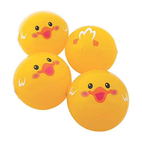 Fun Express Rubber Ducks Beach Balls Set of 12 Premium 11 Inch Inflatable Duck Pool Toys for Kids Perfect for Cruise Ships Pool Party Decorations Beach Games Bulk Water Toys Bundle - Image 1