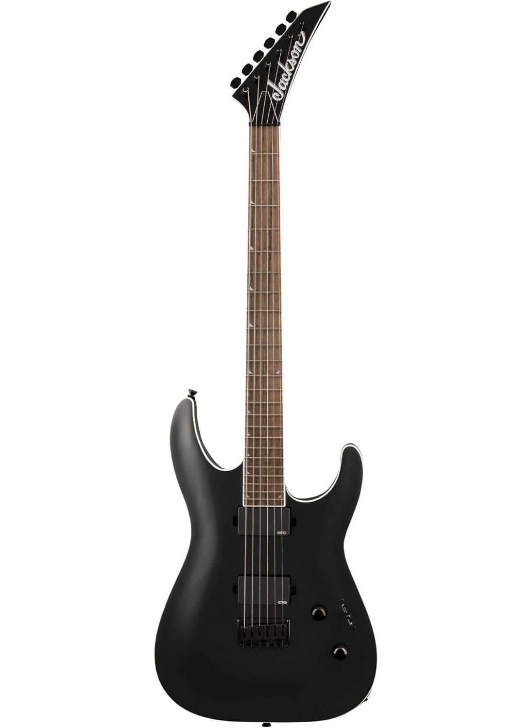 Jackson X Series Soloist SLA6 DX Baritone 6String Electric Guitar Satin Black Bundle with Jackson Gig Bag and Strings 3 Items