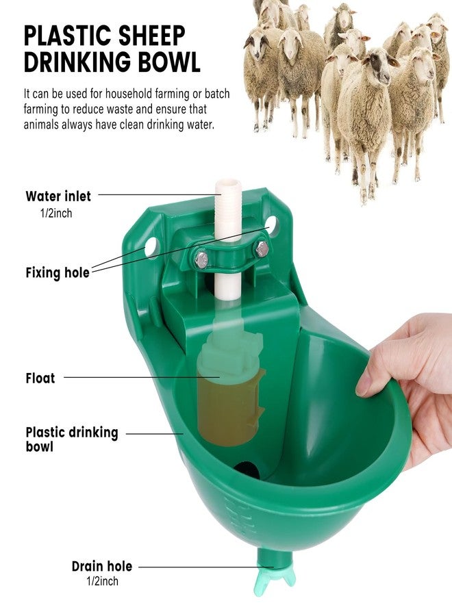 NAOEDEAH Goat Waterer, Livestock Waterer for Sheep Dog Piglet Calf Horse Farm Water Troughs for Livestock Automatic Water Bowl Plastic Drinking Bowl Water Dispenser 2 Pack - Image 4
