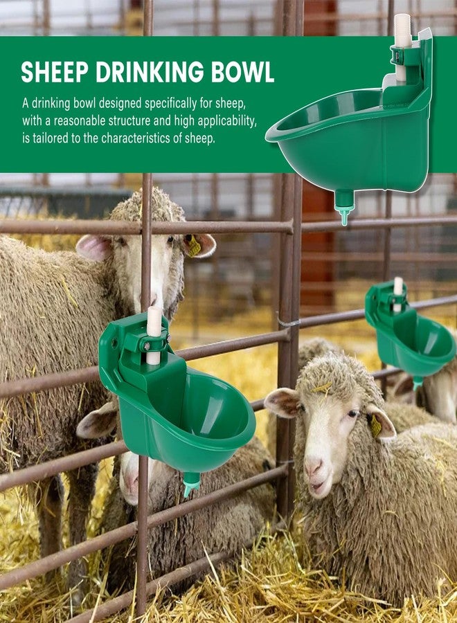NAOEDEAH Goat Waterer, Livestock Waterer for Sheep Dog Piglet Calf Horse Farm Water Troughs for Livestock Automatic Water Bowl Plastic Drinking Bowl Water Dispenser 2 Pack - Image 2