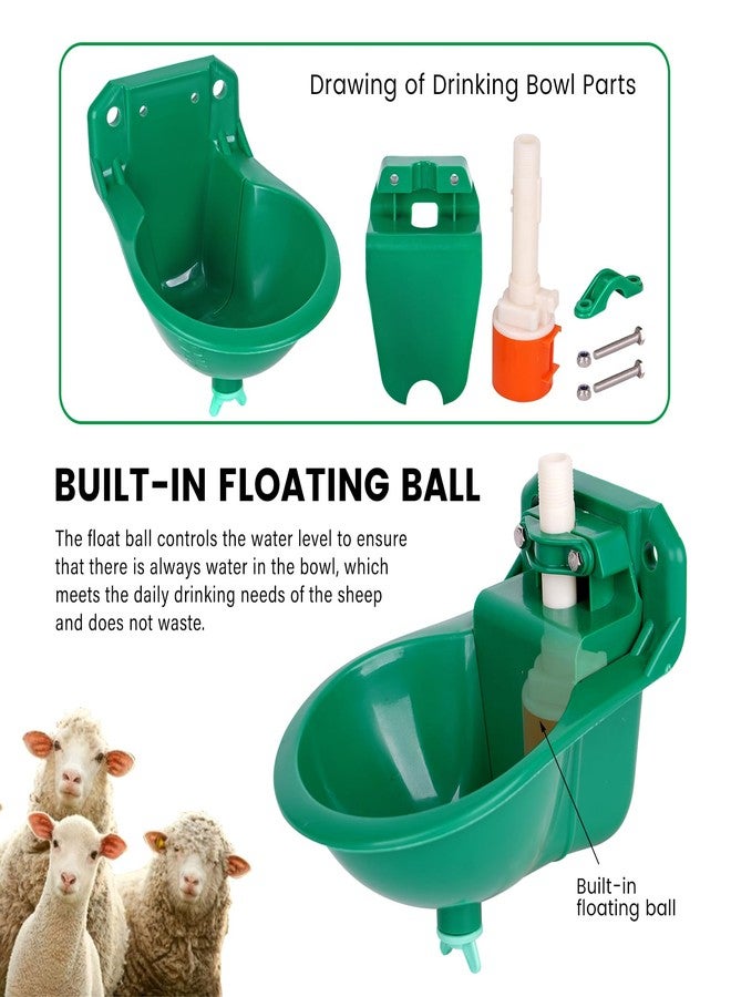NAOEDEAH Goat Waterer, Livestock Waterer for Sheep Dog Piglet Calf Horse Farm Water Troughs for Livestock Automatic Water Bowl Plastic Drinking Bowl Water Dispenser 2 Pack - Image 3