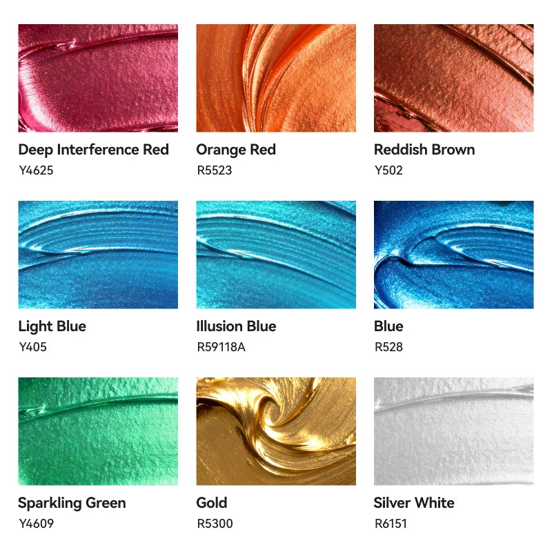 Paul Rubens Metallic Oil Paint Set,9 Colors*60ml Large Tubes, Professional Oil Based Paint for Canvas Paint, High Saturation and Consistency, Oil Paints Supplies for Artists, Students, Beginners - Image 4