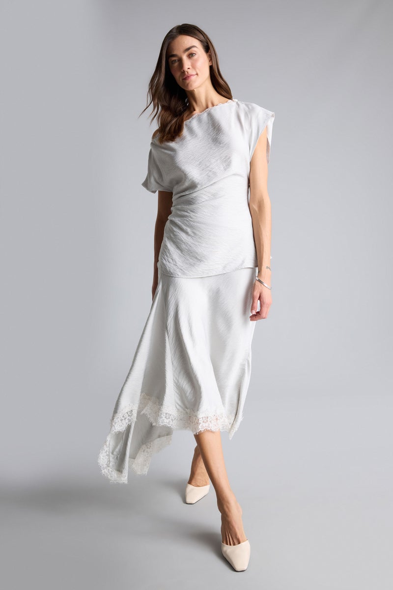 DeFacto Grey Woman A Cut Normal Waist Midi Skirt Casual - Image 1