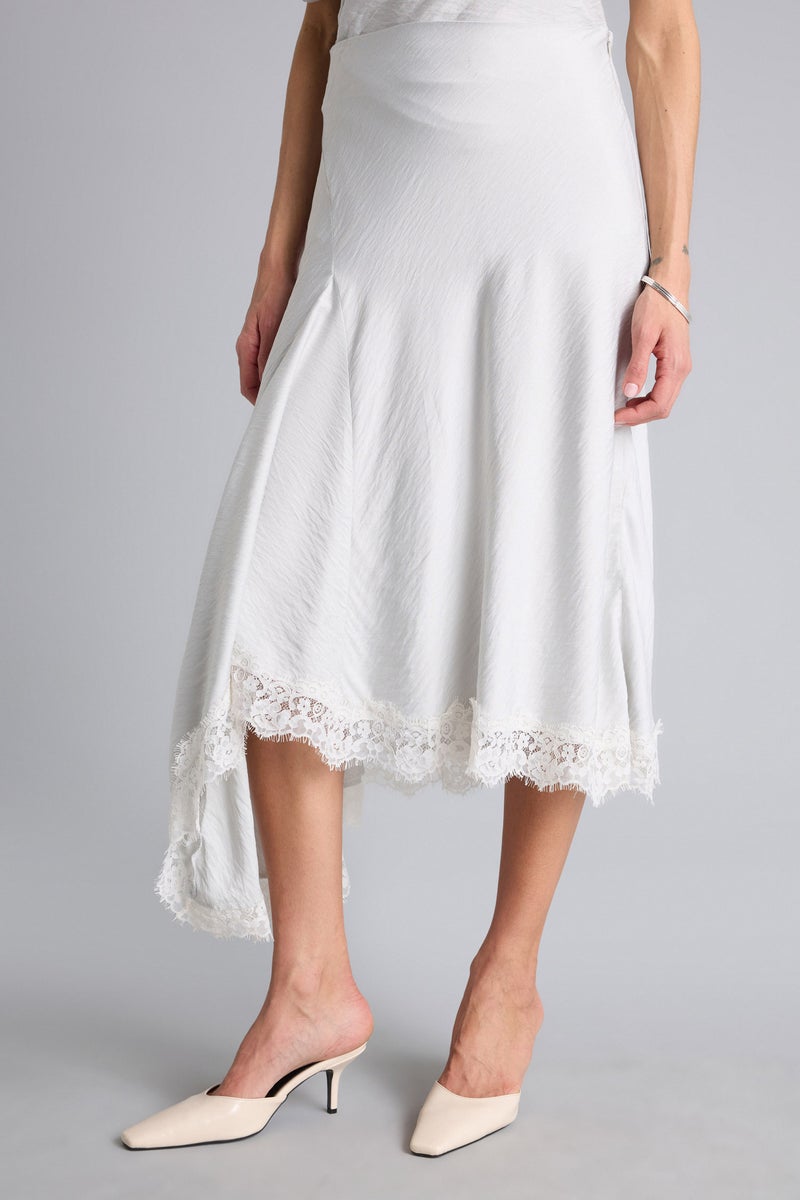 DeFacto Grey Woman A Cut Normal Waist Midi Skirt Casual - Image 3