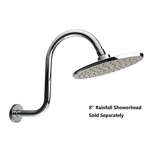 Purelux Goose Neck Shower Arm Water Outlet PJ1201 Made of Stainless Steel, Chrome Finish Showerhead Extension - Image 4