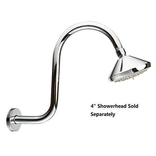 Purelux Goose Neck Shower Arm Water Outlet PJ1201 Made of Stainless Steel, Chrome Finish Showerhead Extension - Image 5